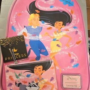 Loungefly Disney Pocahantas Colors Of The Wind Backpack & Card Holder
